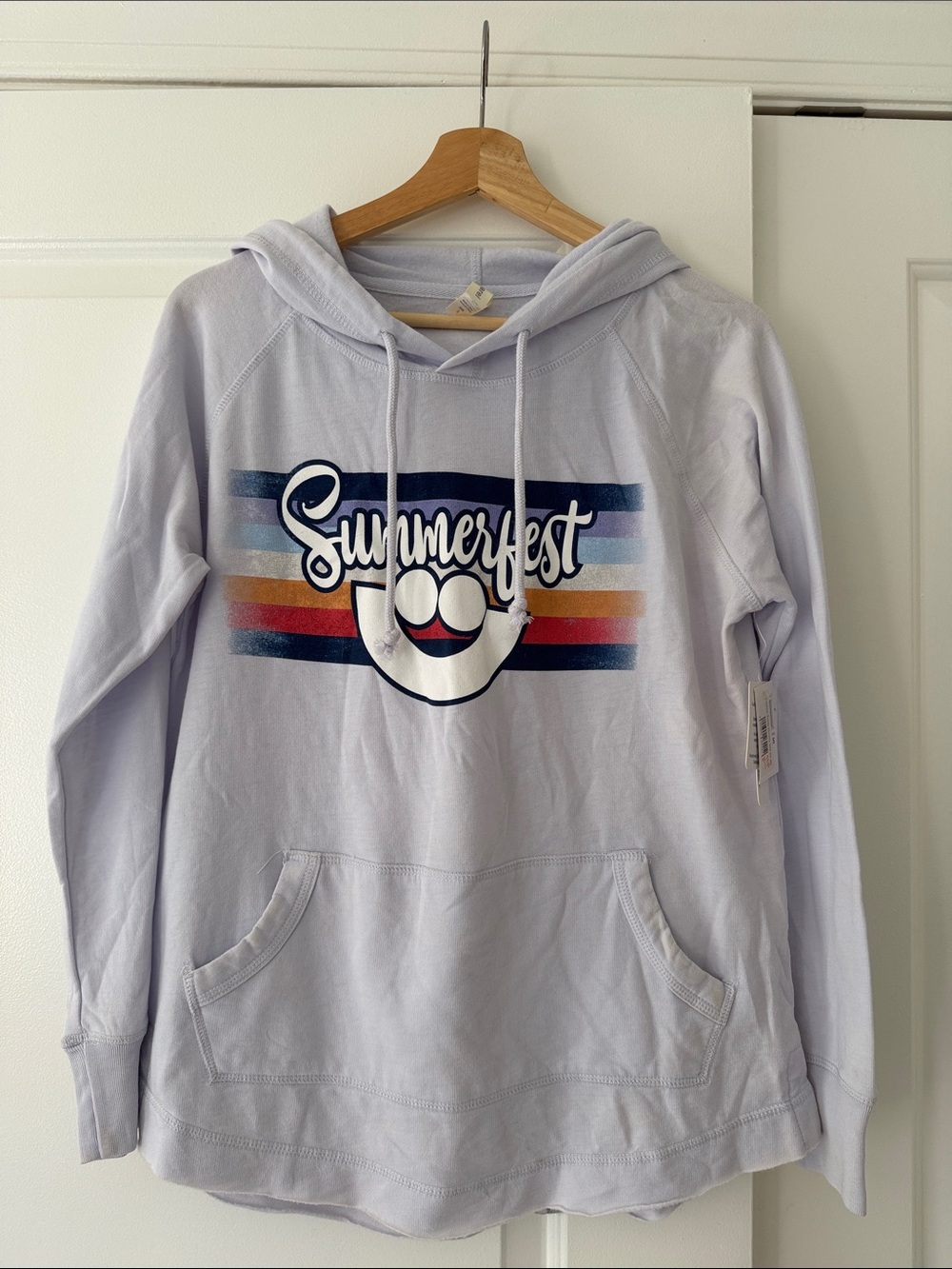 NWT Light Blue Summerfest Graphic Hoodie